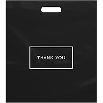 Amazon.com: 200Pcs Thank You Bags, Black Retail Merchandise